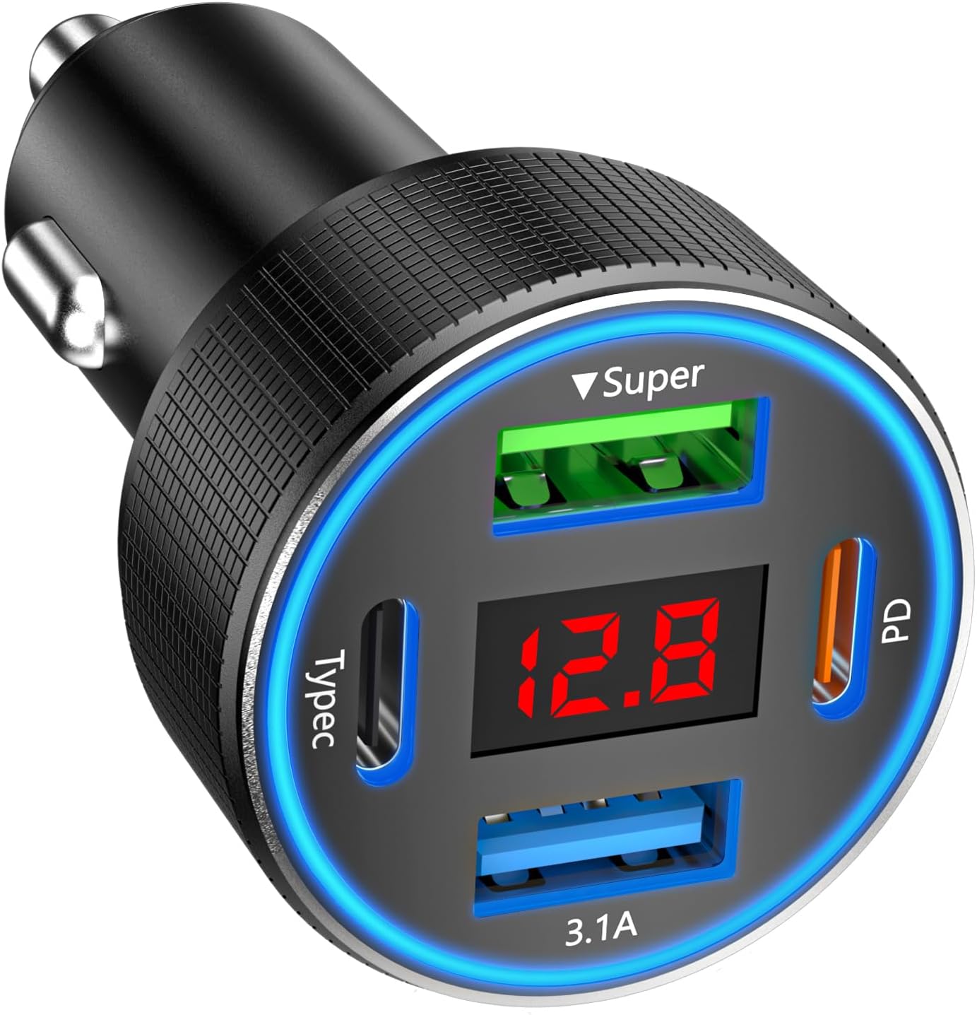 ANEXTIDE 78W Fast Charging USB C Car Adapter