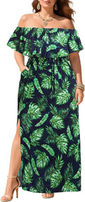 Plus Size Off The Shoulder Maxi Dress for Women - Flattering Beachwear