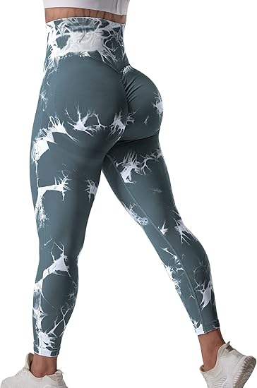 VOYJOY Tie Dye Seamless Leggings for Women High Waist Yoga Pants