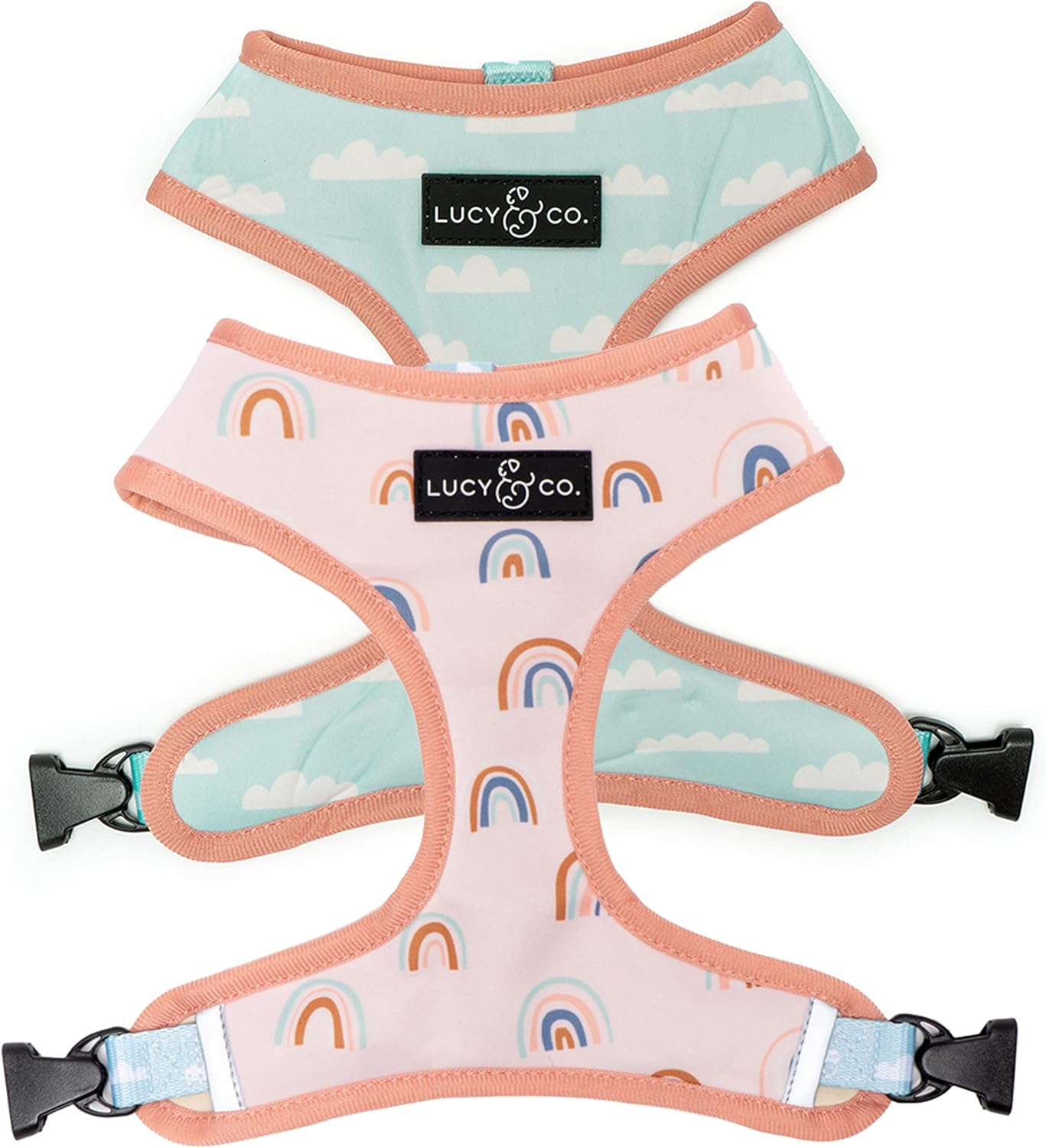 Cute Reversible Dog Harness Walking Halter for Medium Dogs