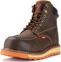 SUREWAY Mens Heavy Duty Steel Toe Work Boots - Durable Comfort 6