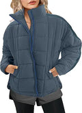 LEANI Women's Oversized Lightweight Puffer Jacket - Short Down Coat