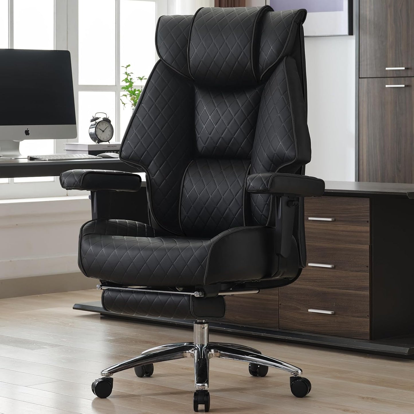 Big and Tall Office Chair with Footrest for Heavy People