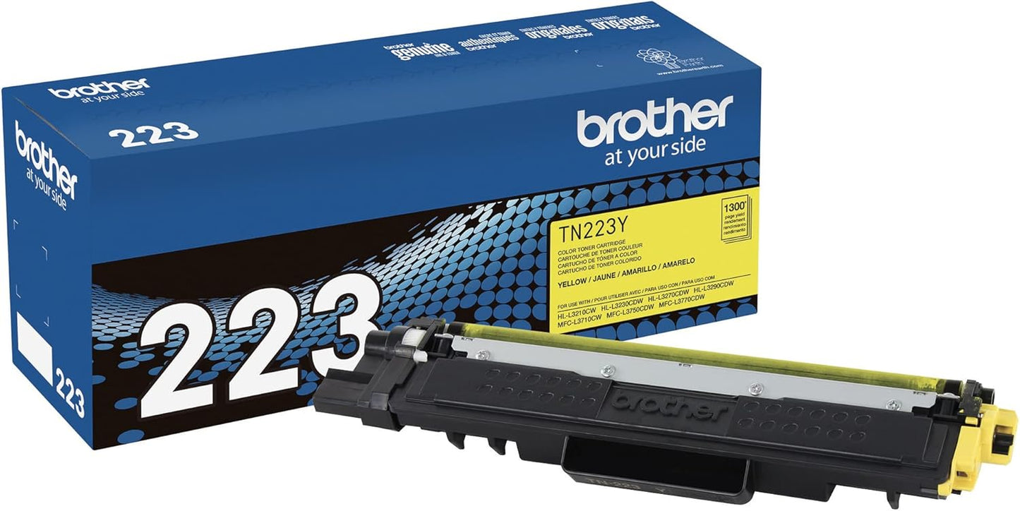 Brother Genuine TN223Y Yellow Toner Cartridge for Quality Prints