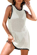 ANRABESS Womens Knit Crochet Beach Cover Up Dress - Lightweight Style