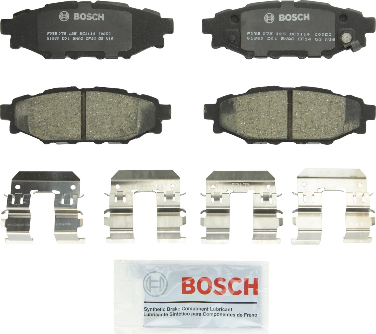 BOSCH BC1114 QuietCast Premium Ceramic Brake Pads for Subaru