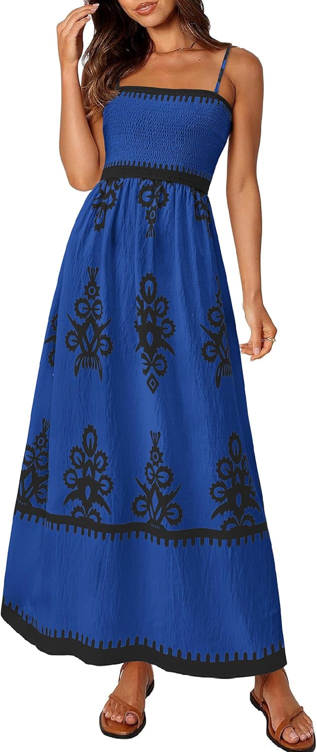 PRETTYGARDEN Floral Sundress for Women - Boho Maxi Dress