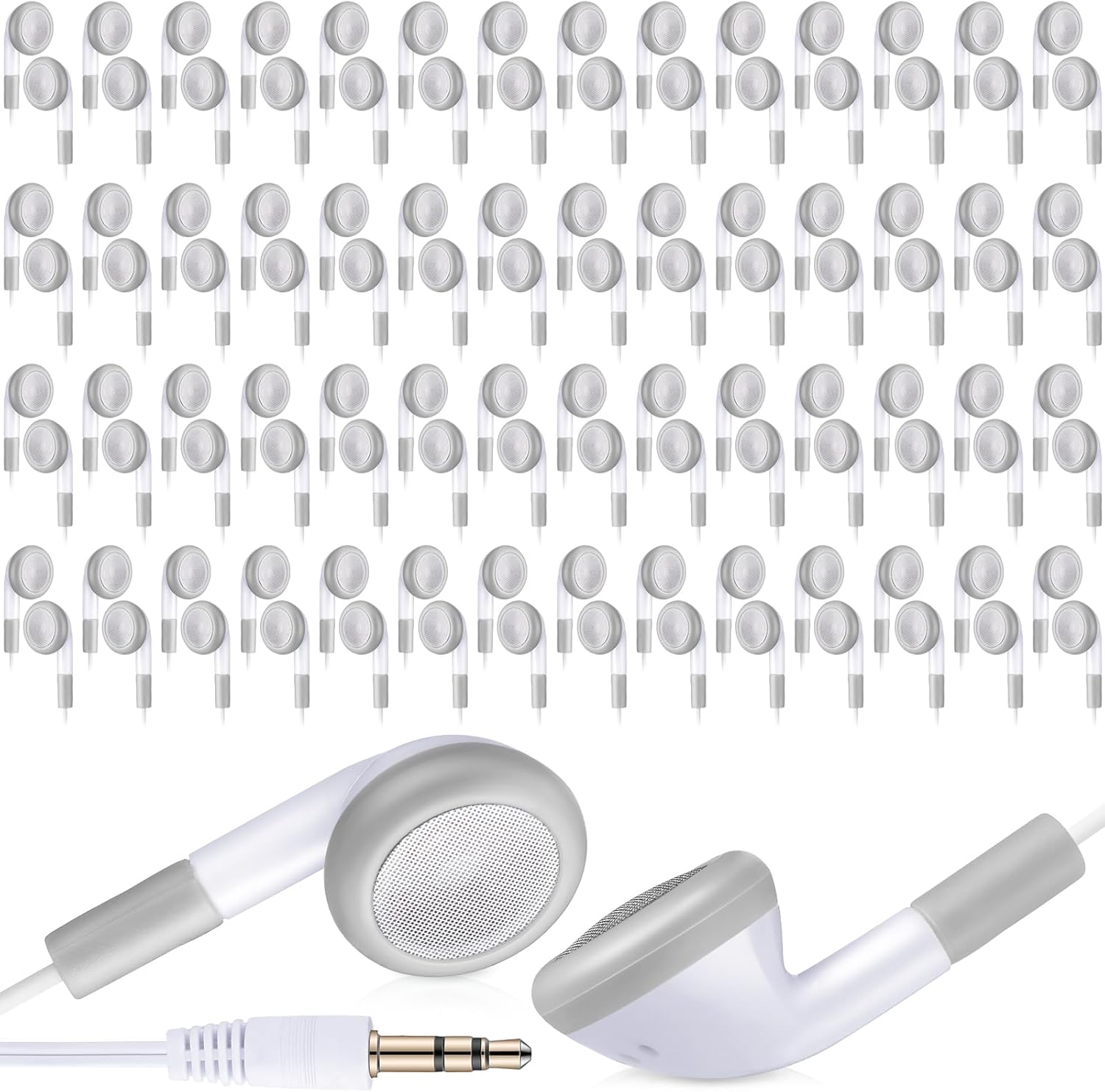 Konohan 150 Packs Earbuds Bulk Earphones for Office and Travel