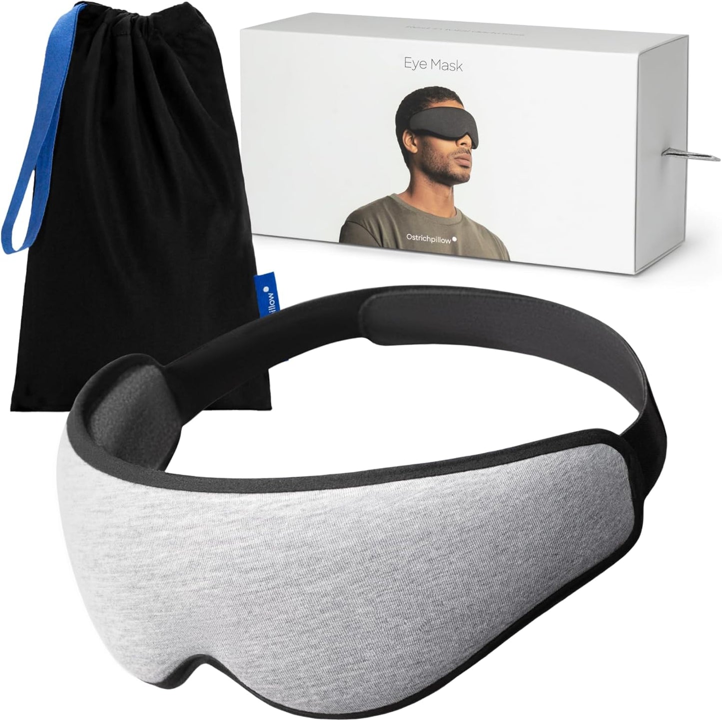 Ostrichpillow Eye Mask for Total Darkness and Comfort