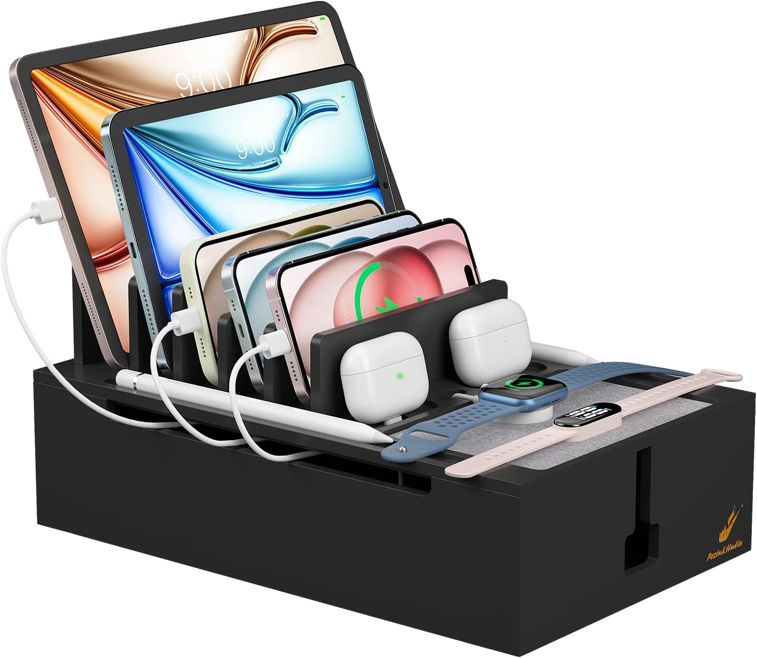 Pezin & Hulin Bamboo Charging Station for Multiple Devices