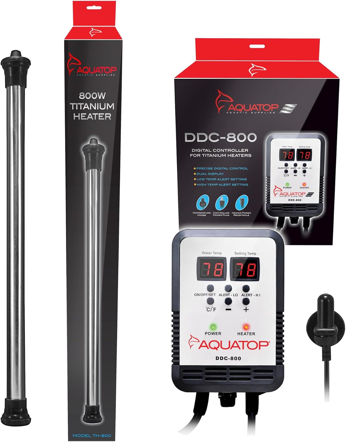 Aquatop Digital Controller & 800-Watt Titanium Heater Combo