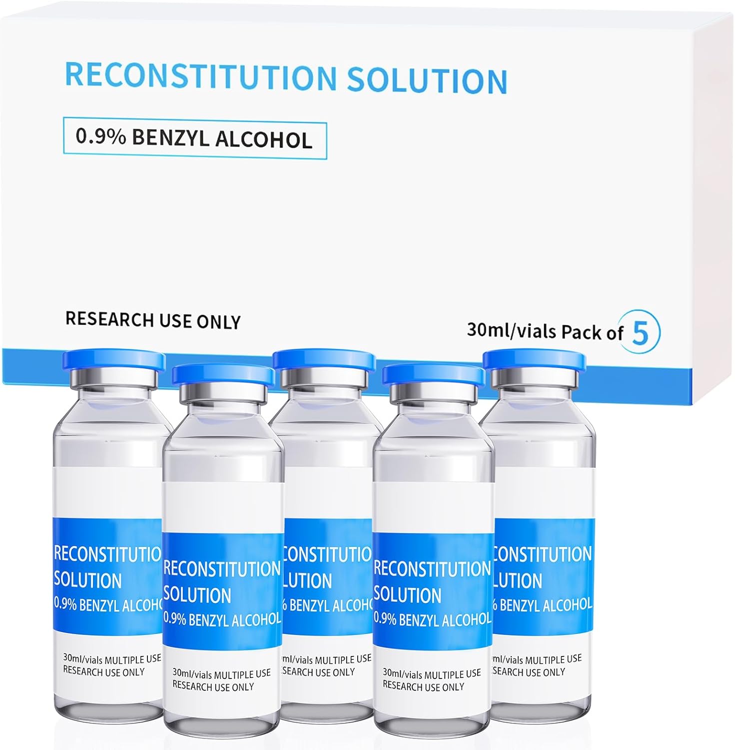 5 Pack 30ML High Purity Laboratory-Grade Vials for Precision Use