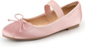 Trary Ballet Flats for Women Mary Jane Silk Bow Flats - Comfortable
