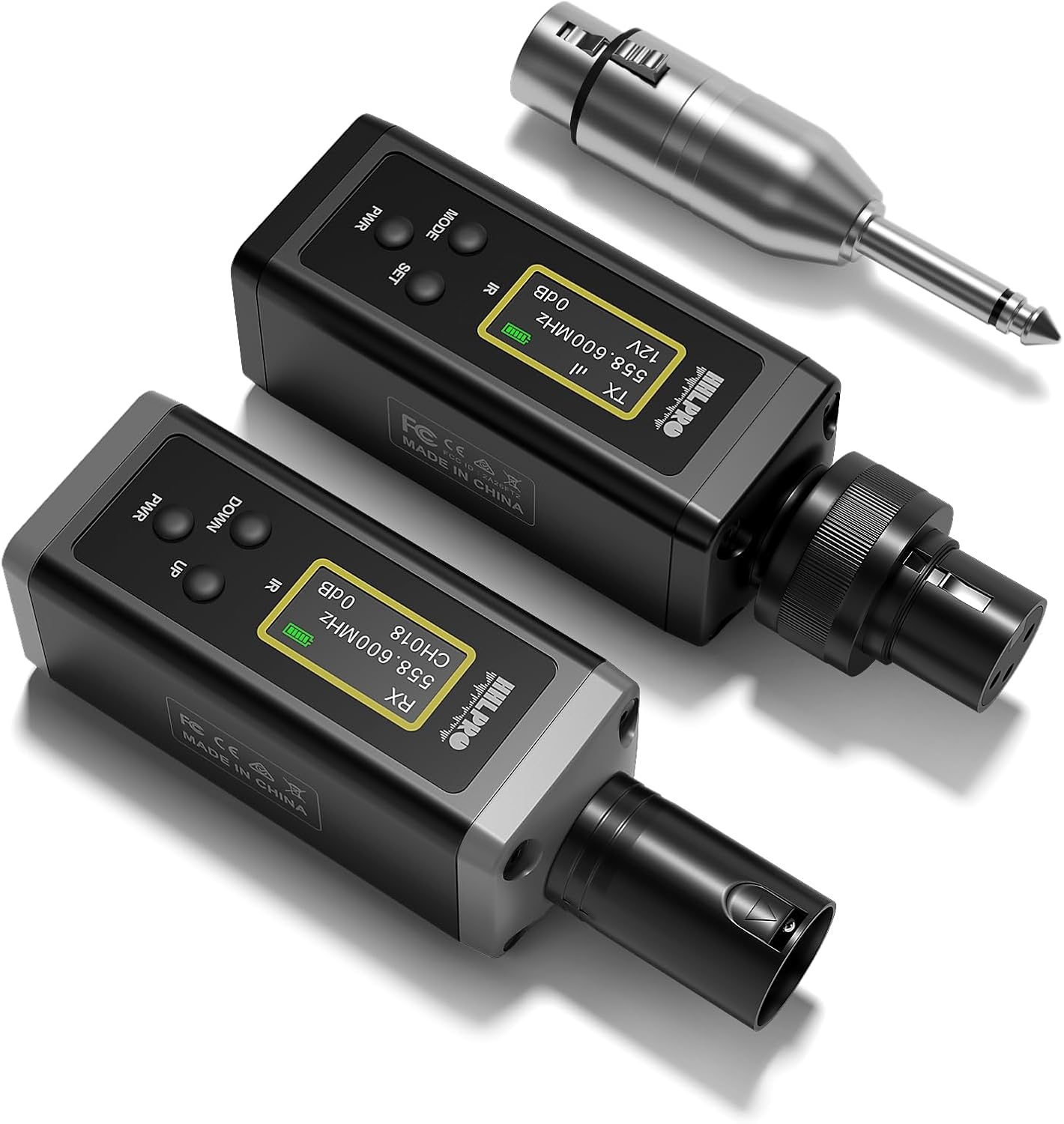 UHF Wireless XLR Transmitter and Receiver for Dynamic Mics