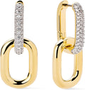 Double Hoop Earrings for Women - Removable Two-Tone Hoops