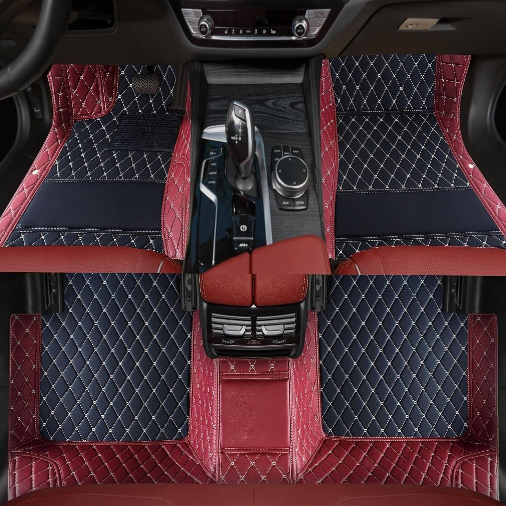Luxury Leather Car Floor Mats Custom Personalized Full Coverage