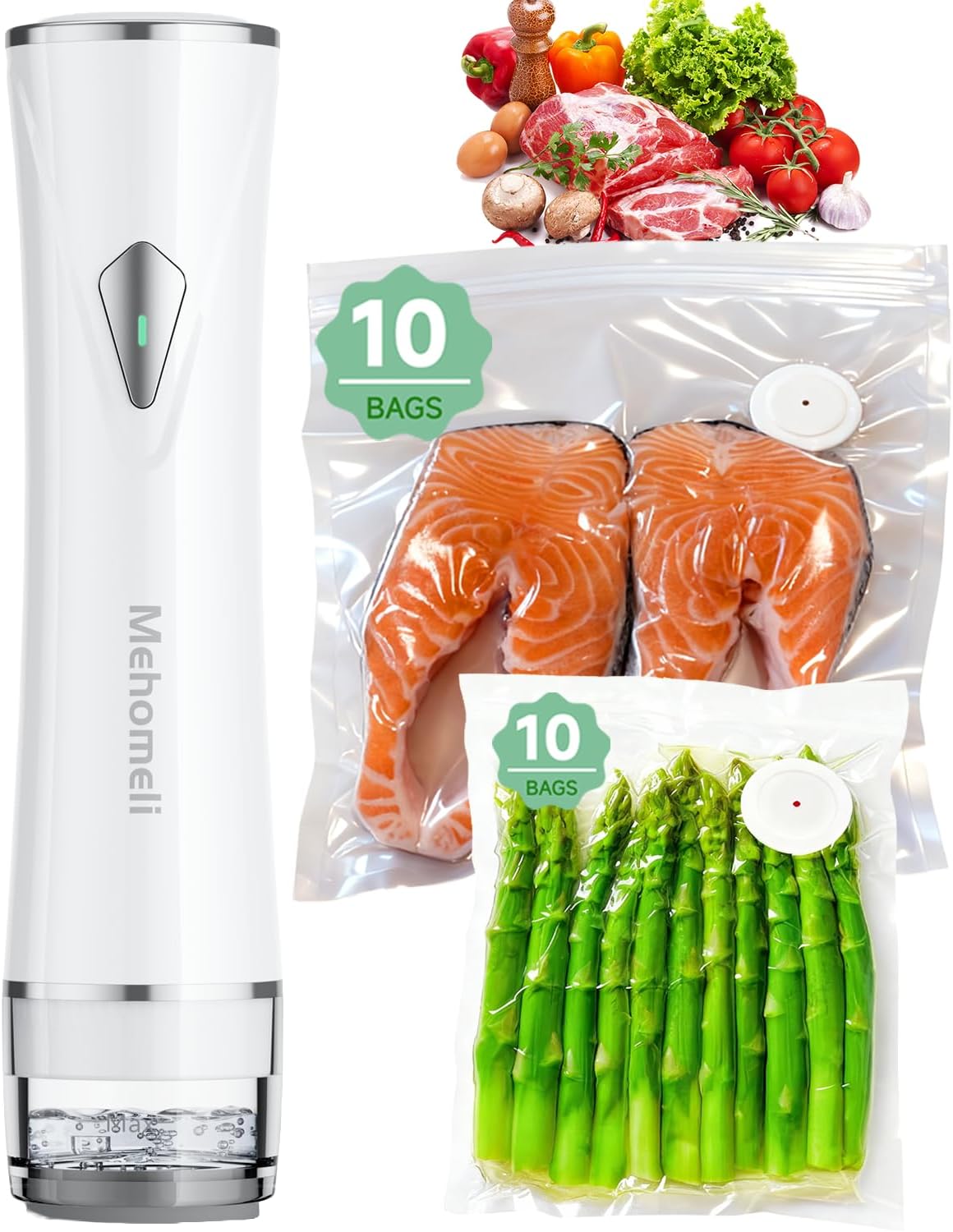 Compact Vacuum Sealer for Food - Powerful Handheld Machine