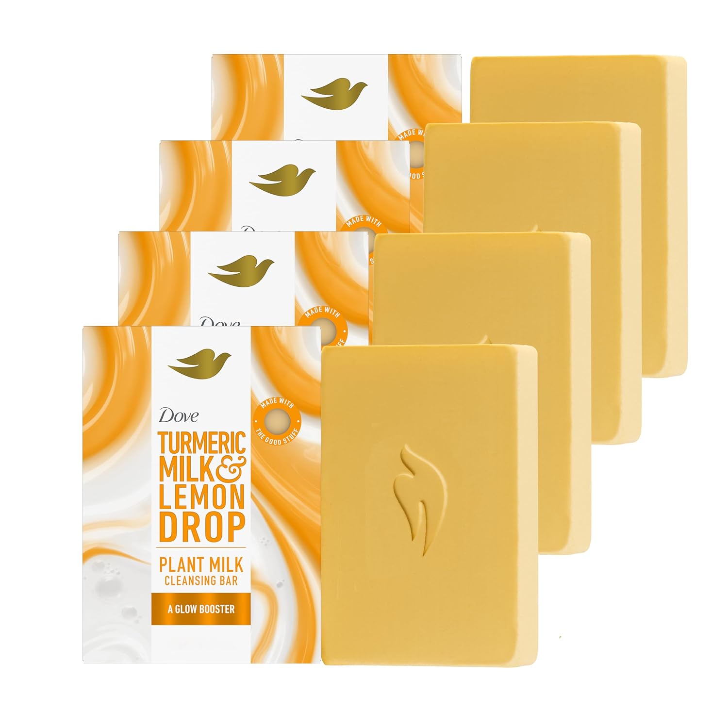 Dove Plant Milk Cleansing Bar Soap for Moisturized Skin Care