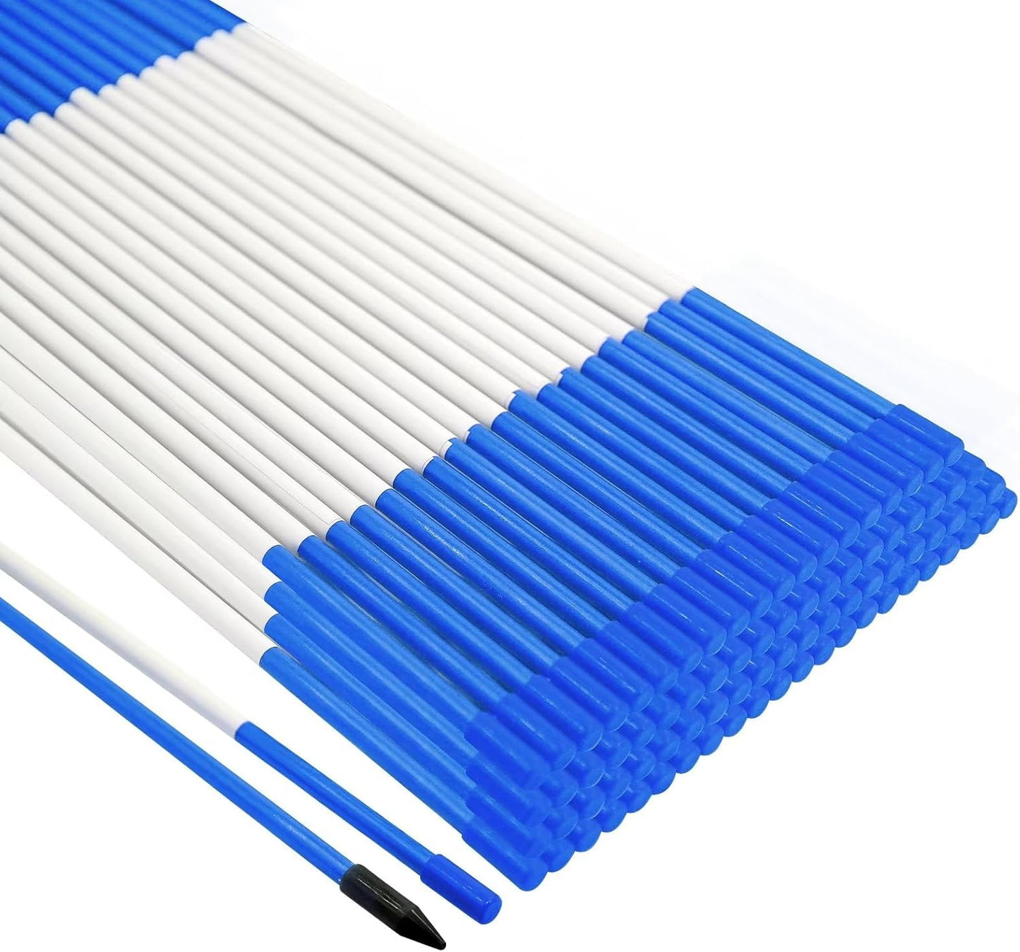 Growsun Driveway Marker 48in Blue Fiberglass Safety Rods 100 Pack