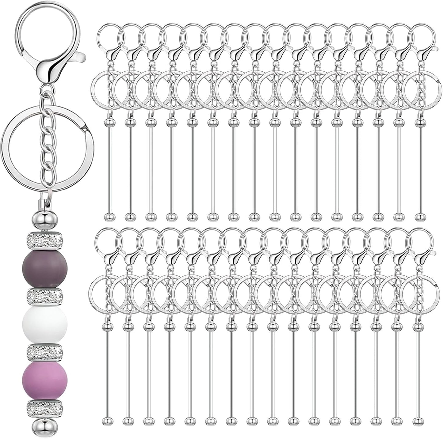 Beadable Keychain Bars for Creative DIY Projects and Gifts