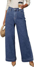 Dokotoo Womens High Waisted Wide Leg Jeans - Comfortable Fit
