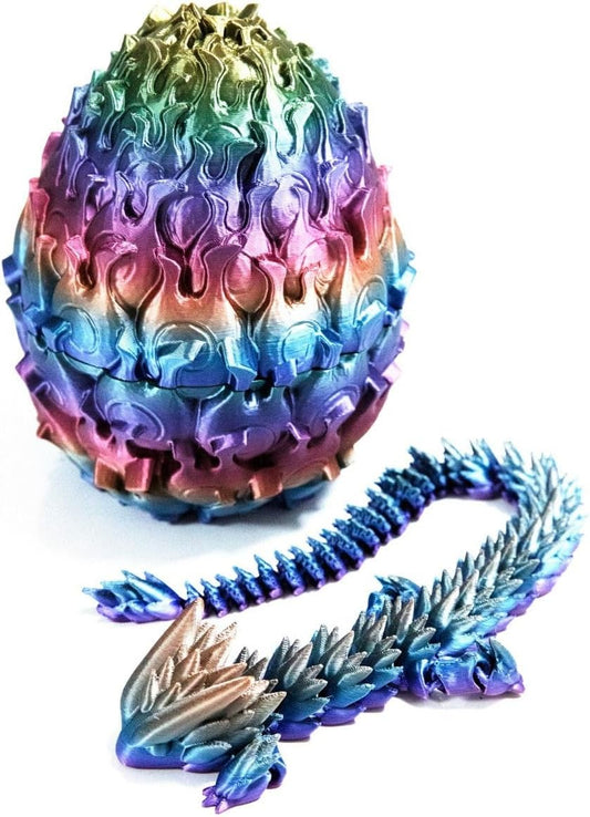 Articulated Dragon Crystal Fidget Toy - Cosmic Rainbow