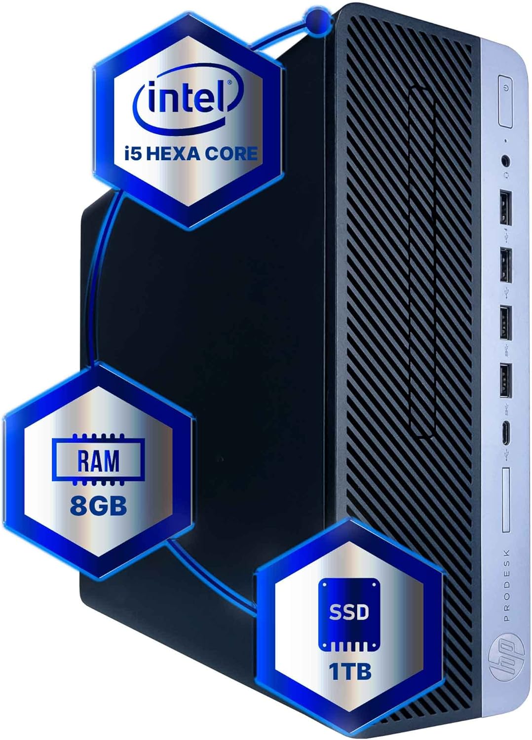 HP ProDesk 600G4 Desktop Computer with Hexa Core Intel i5