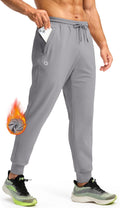 G Gradual Men's Fleece Joggers with Zipper Pockets - Warm, Water on