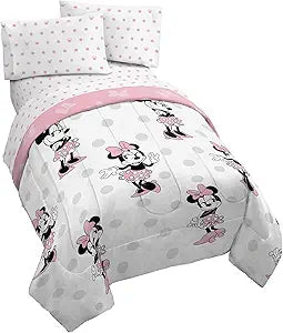 Minnie Mouse Dots 5 Piece Queen Bed Set for Cozy Bedrooms