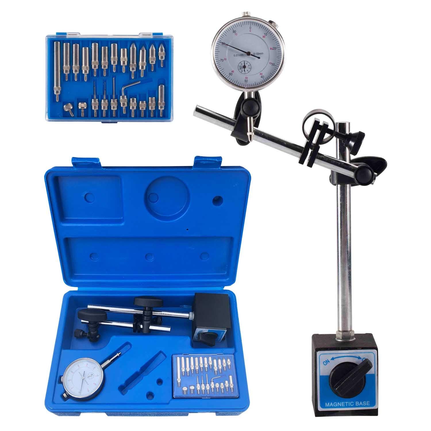 Dial Indicator with Magnetic Base Holder for Precision Measuring