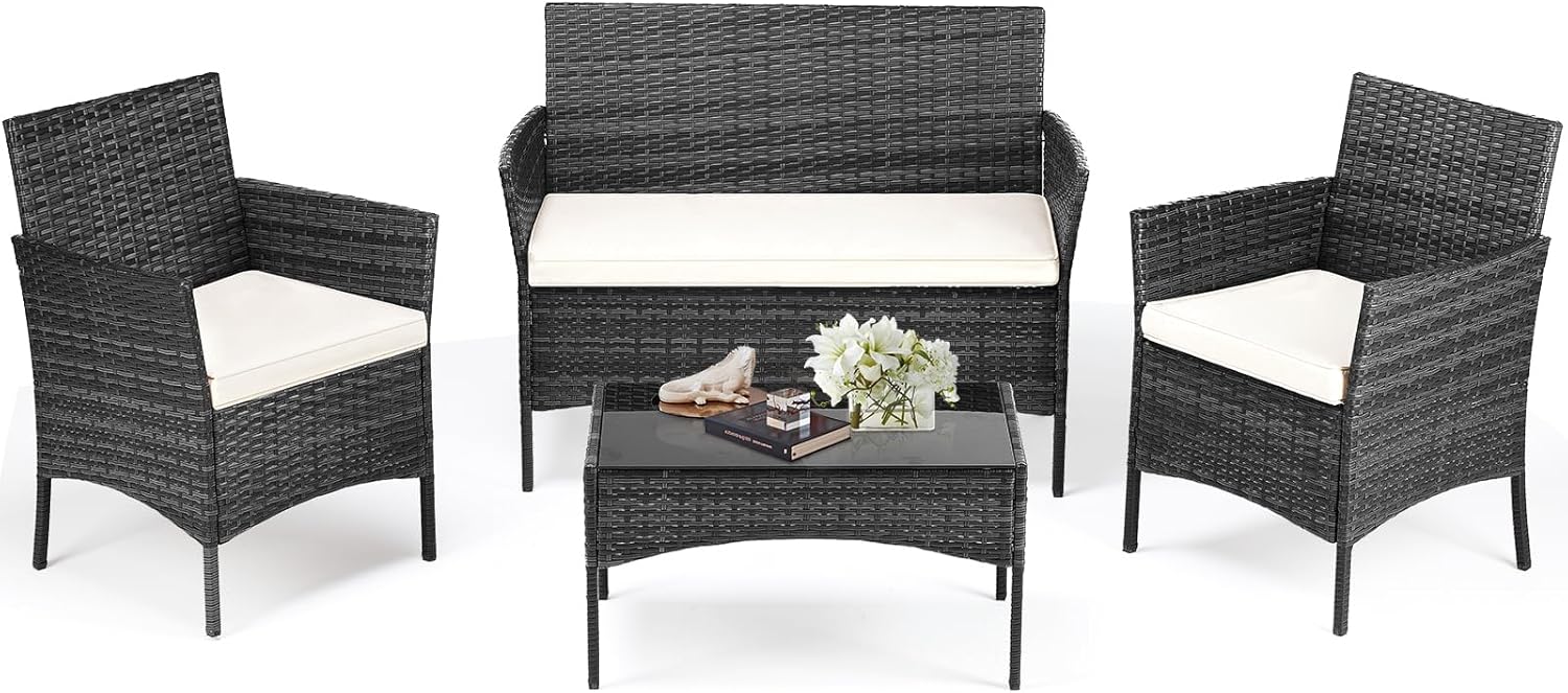 DUMOS Patio Furniture Set 4 Pieces for Stylish Outdoor Living