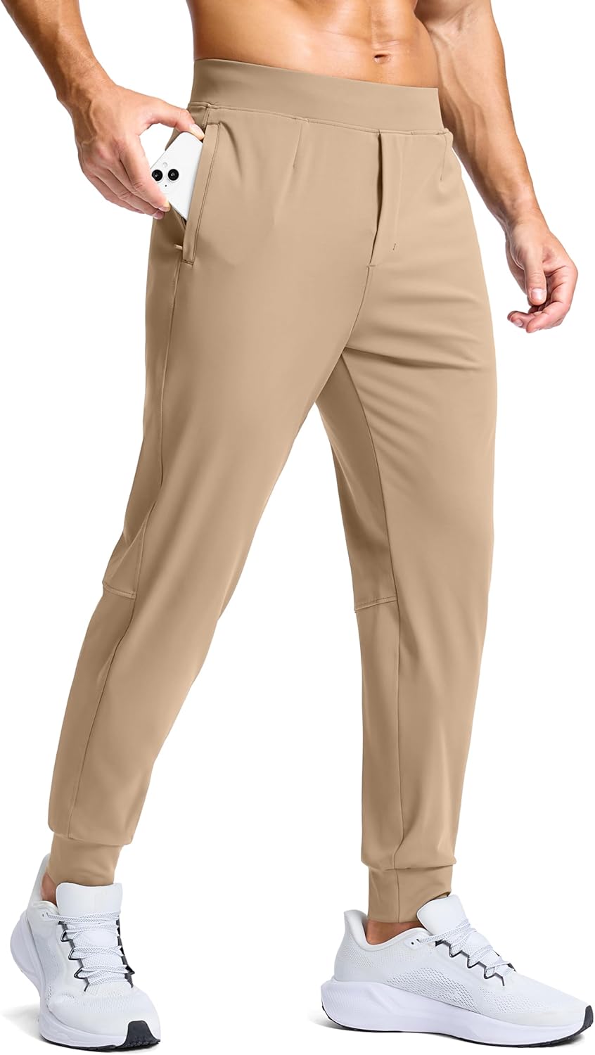 G Gradual Men's Golf Joggers with Zipper Pockets for Comfort