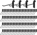 Polmart 6ft Heavy Duty Black Slatwall Panel Hooks - Pack of 96