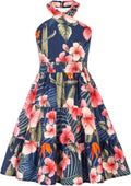 GRACE KARIN Girls Summer Off Shoulder Floral A-line Midi Dress - Cute