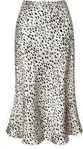 Women's Satin High Waist A Line Midi Skirt - Flattering (Style QHXV)