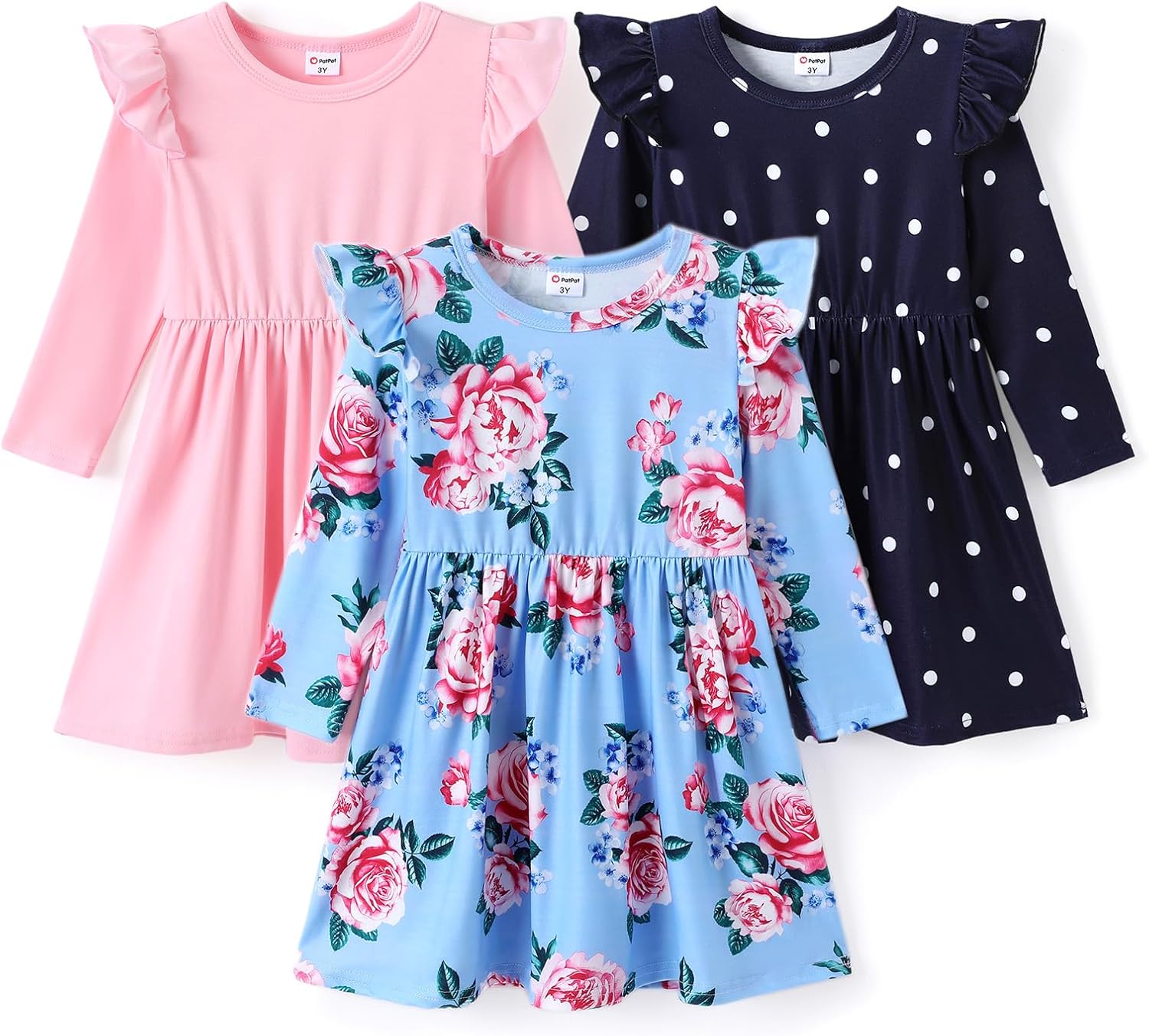PATPAT Multipack Girl Toddler Dresses for Every Occasion