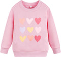 Little Girls Sweatshirt Cotton Crewneck Pullover - Warm & Soft