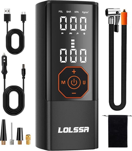 LOLSSA Cordless Tire Inflator - Fast 180PSI Pump