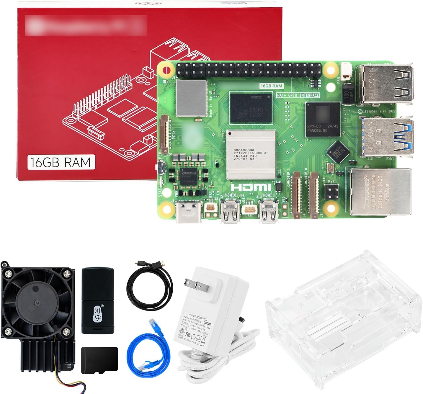 Yahboom RPi 5 16GB Basic Kit with Active Cooler and Case