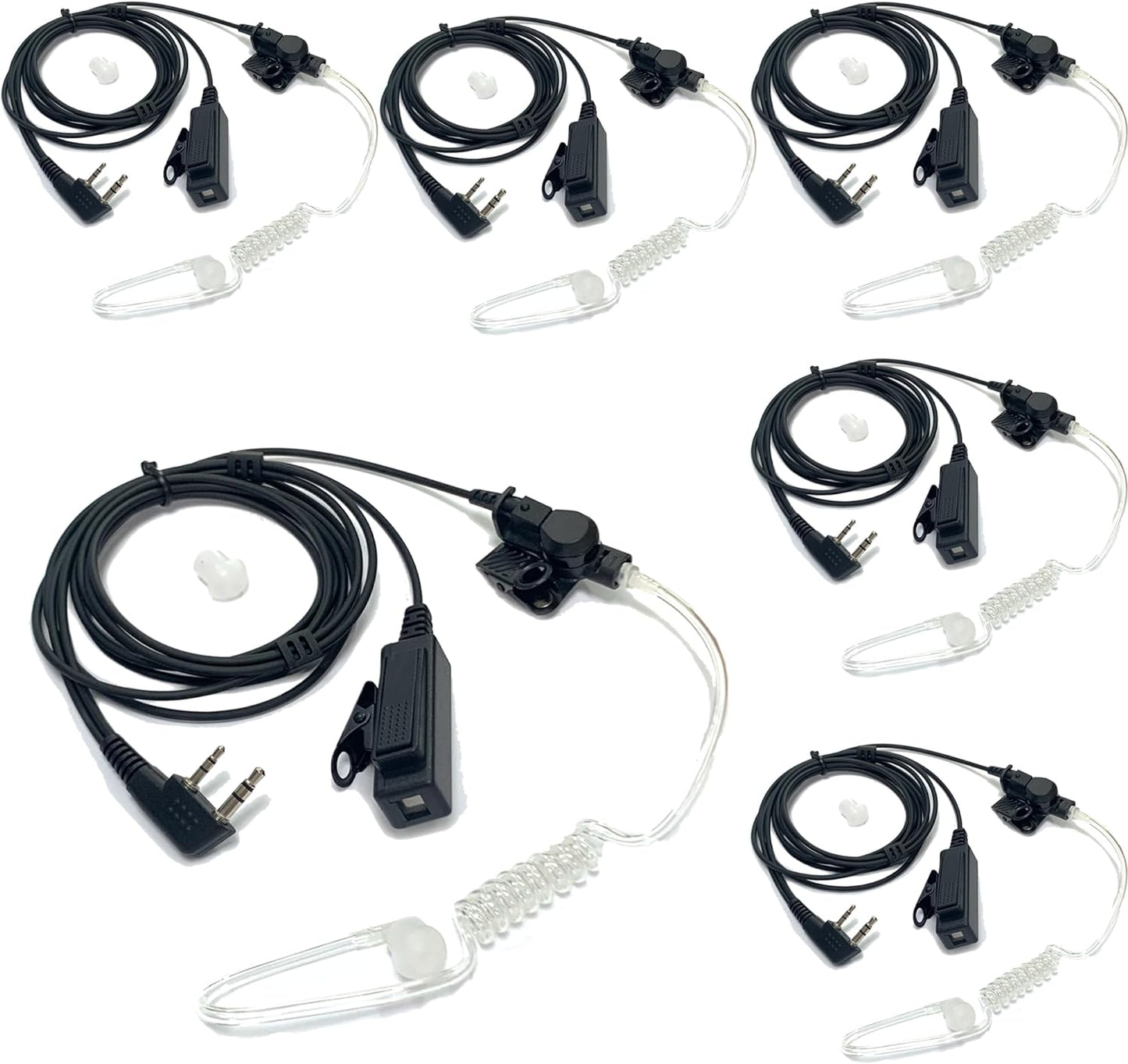 SAMCOM Surveillance Radio Earpiece with Mic for Two Way Radios