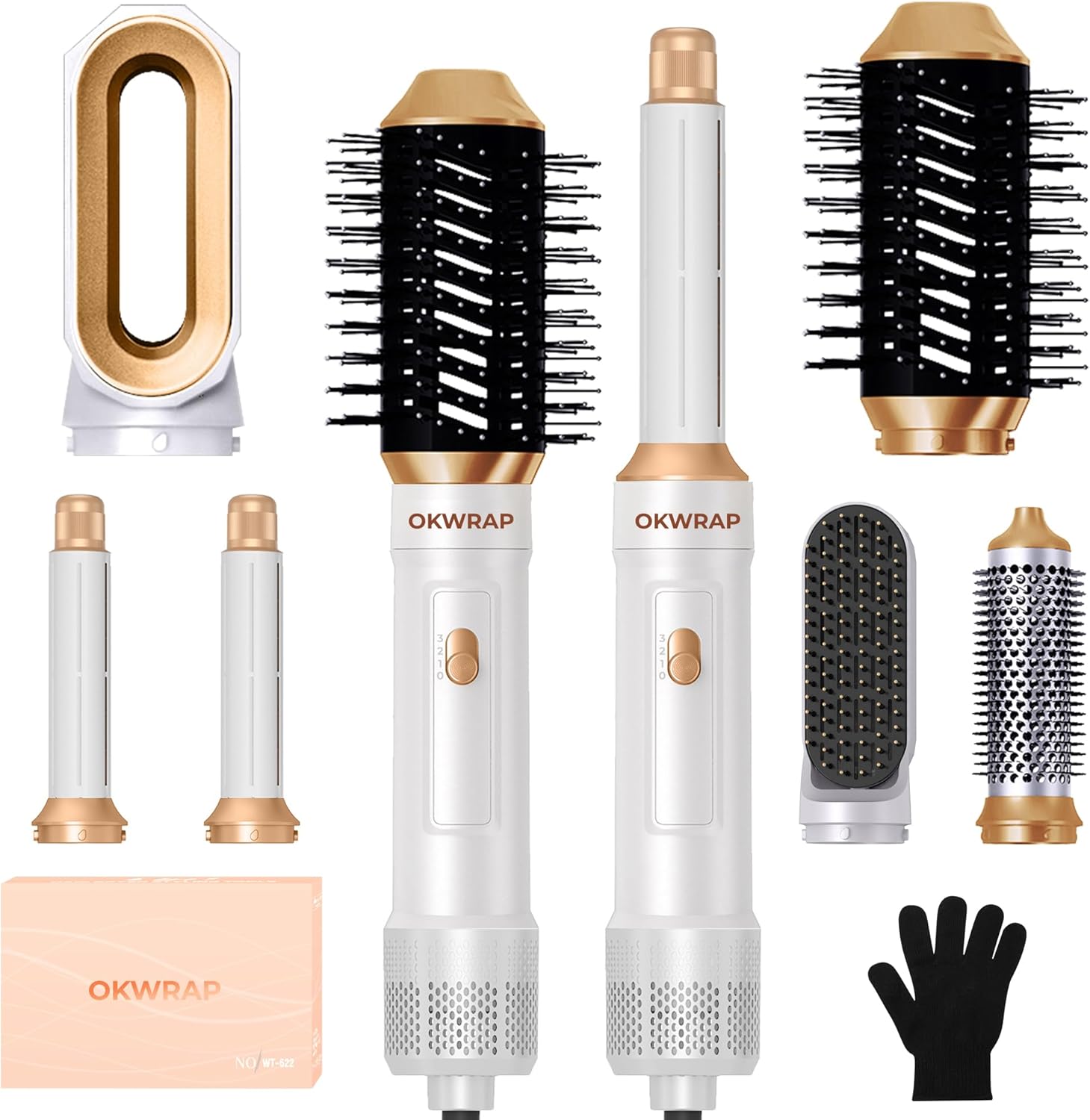 6-in-1 Hair Styling Brush Set by OKWRAP