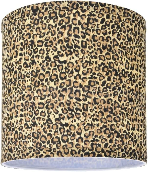 Transitional Drum Shaped Lamp Shade in Leopard Pattern for Style