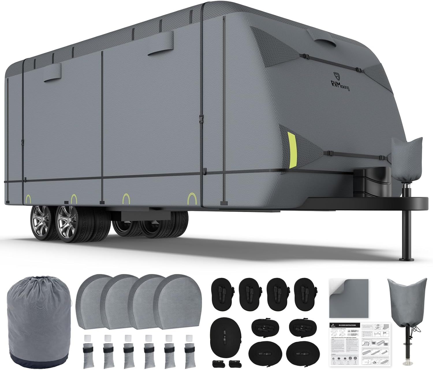 RVMasking Travel Trailer Cover 20-22ft - Waterproof & Durable