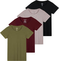 Women's Cotton Scoop Neck T-Shirt 4 Pack - Everyday Comfort Essentials