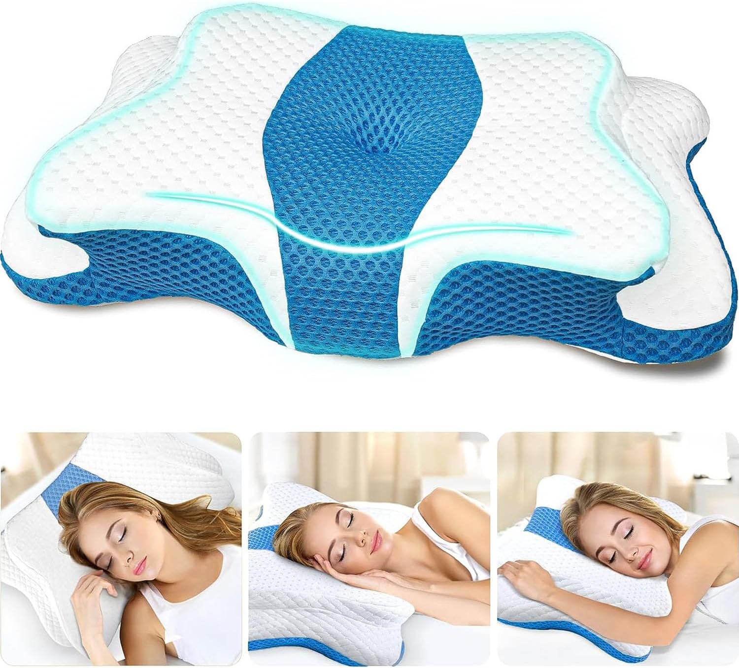 Memory Foam Cervical Pillow for Neck and Shoulder Pain Relief