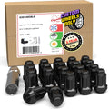 Wheel Accessories Parts M14x1.5 20pc Short Spline Lug Nuts - Black