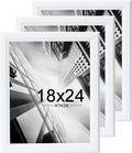 18x24 Select Poster Frame Set of 3 - White Wooded Frames for Gallery