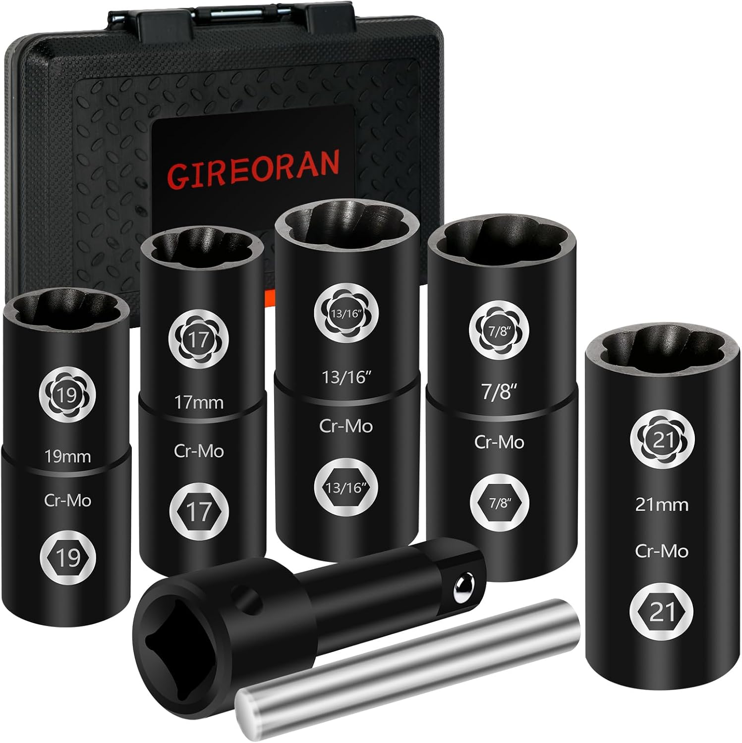 2 IN 1 Lug Nut Socket Set for Easy Removal of Stripped Nuts