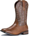 IUV Cowboy Boots For Men Wide Foot Square Toe Western Boots - Classic