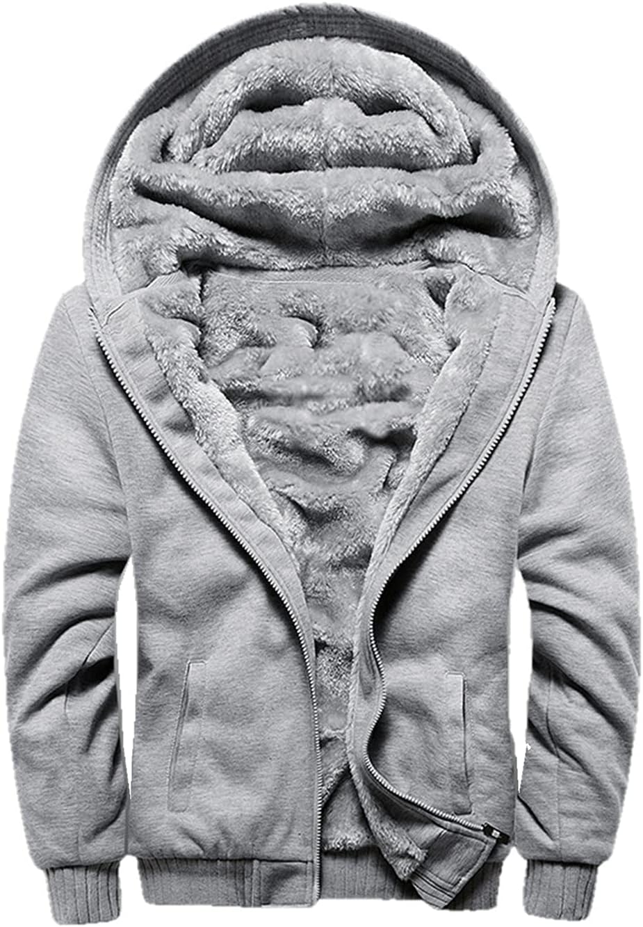 JiangWu Womens Fashion Horn Button Fleece Thicken Coat for Winter